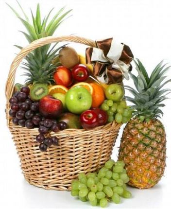 Корзина " Ананасовое счастье" - купить фруктовую корзину с ананасом и бананами с доставкой в по Балашихе